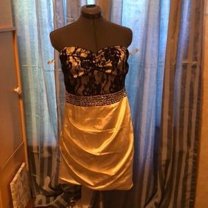 A black and white dress